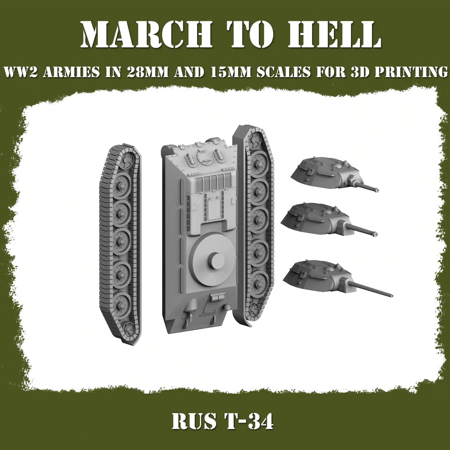 WW2 RED ARMY T34 | 3DBreed 15mm Wargaming Miniatures
