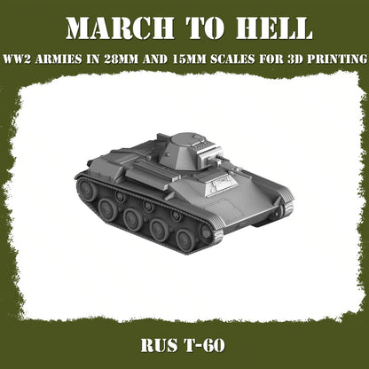 WW2 RED ARMY T60 | 3DBreed 15mm Wargaming Miniatures
