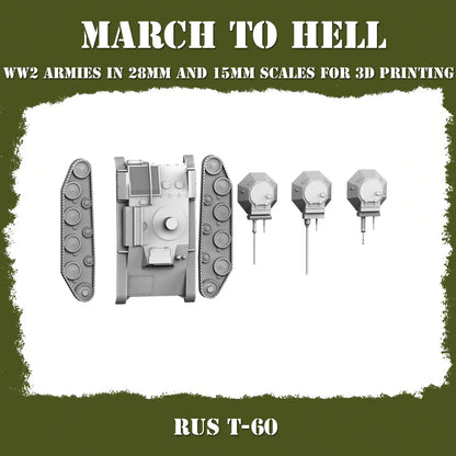 WW2 RED ARMY T60 | 3DBreed 15mm Wargaming Miniatures