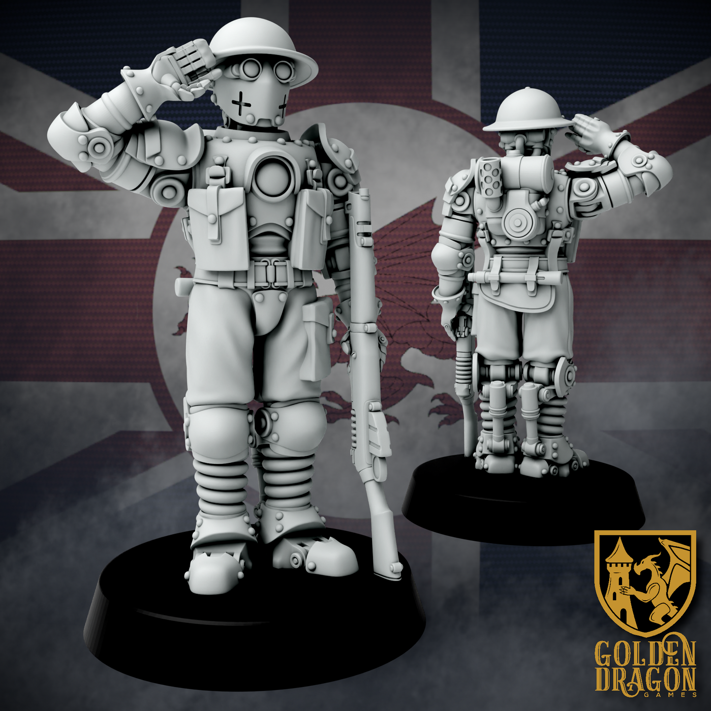 British Empire Automaton Infantry | Golden Dragon Games Weird WW2 Role Playing Miniatures