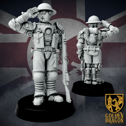 British Empire Automaton Infantry | Golden Dragon Games Weird WW2 Role Playing Miniatures