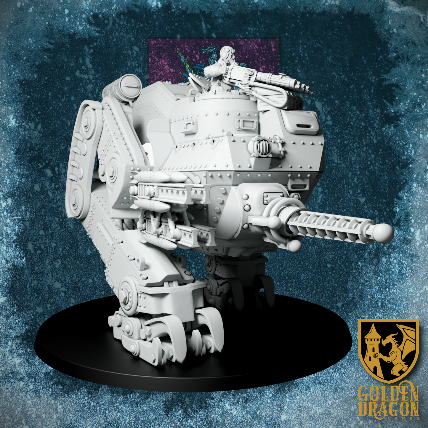 Russian Empire BS-44 ’Tachanka’ Armored Walker | Golden Dragon Games Weird WW2 Role Playing Miniatures