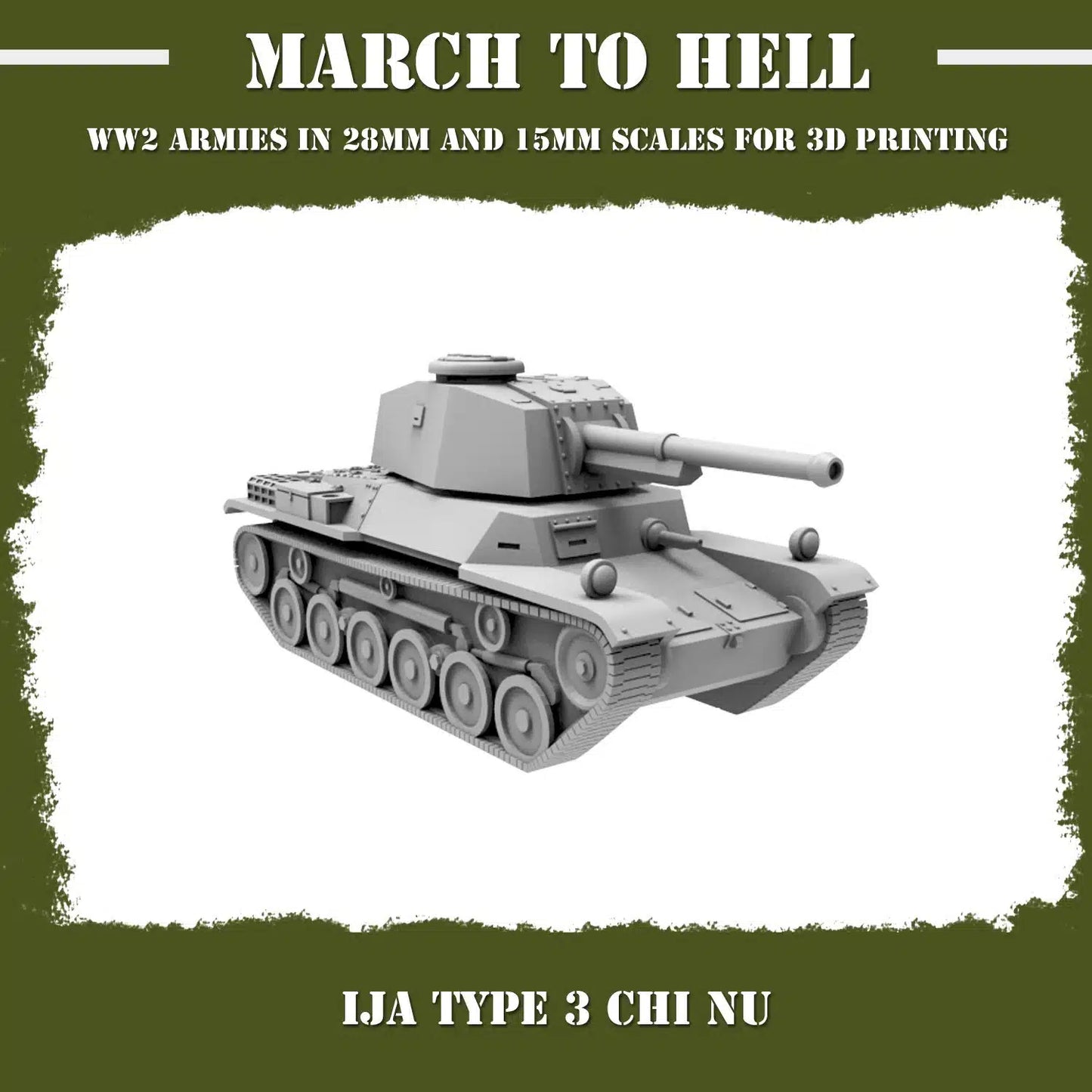 WW2 IMPERIAL JAPANESE ARMY (IJA) TYPE 3 CHI NU | 3DBreed 15mm Wargaming Miniatures