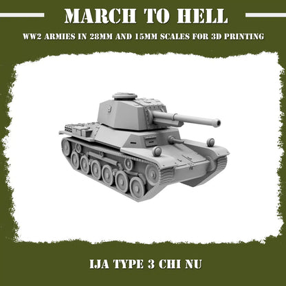 WW2 IMPERIAL JAPANESE ARMY (IJA) TYPE 3 CHI NU | 3DBreed 15mm Wargaming Miniatures