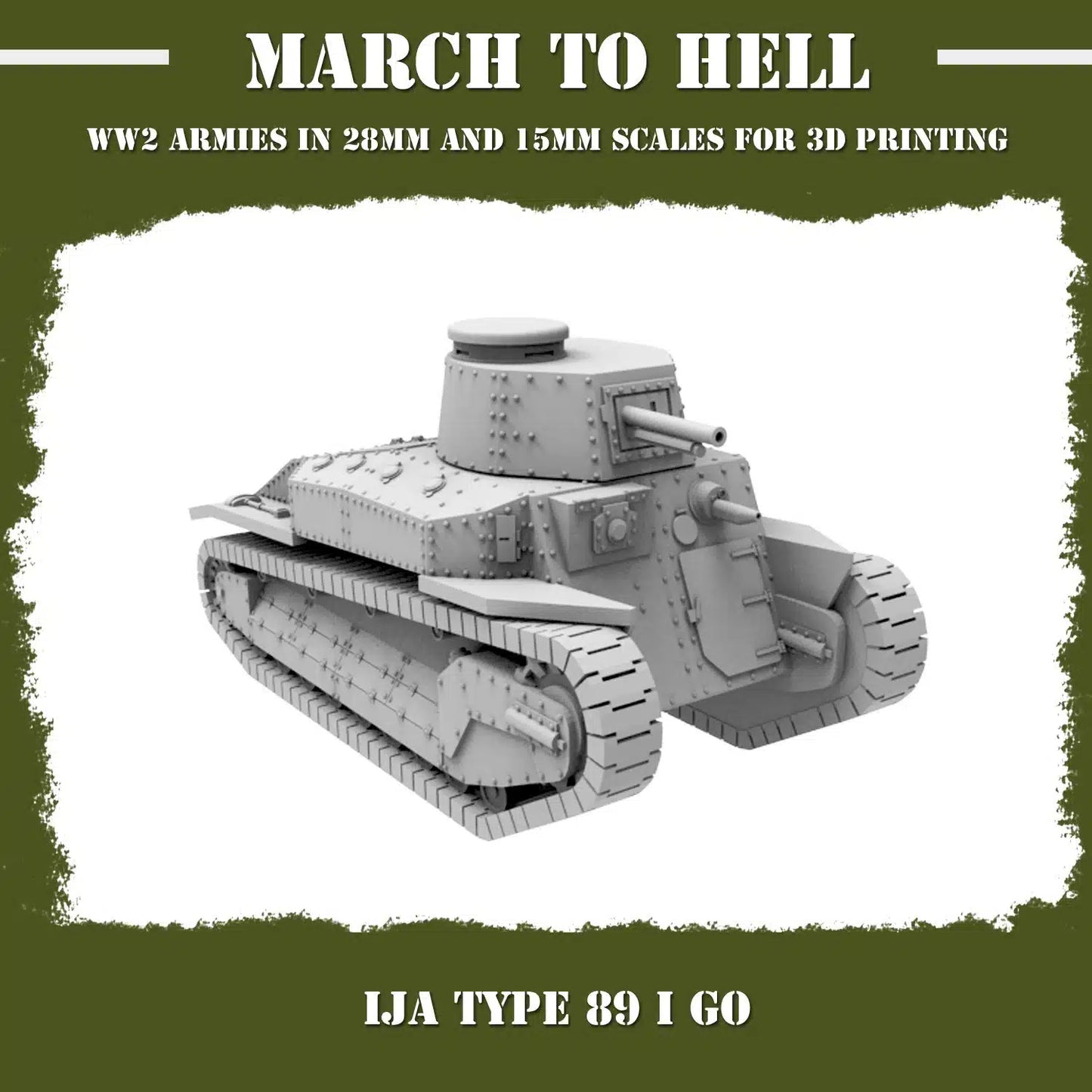 WW2 IMPERIAL JAPANESE ARMY (IJA) TYPE 89 I GO | 3DBreed 15mm Wargaming Miniatures