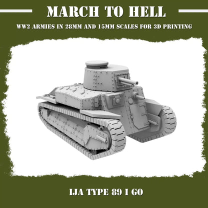 WW2 IMPERIAL JAPANESE ARMY (IJA) TYPE 89 I GO | 3DBreed 15mm Wargaming Miniatures