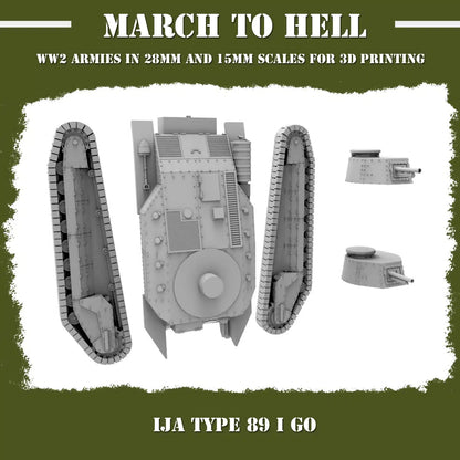 WW2 IMPERIAL JAPANESE ARMY (IJA) TYPE 89 I GO | 3DBreed 15mm Wargaming Miniatures