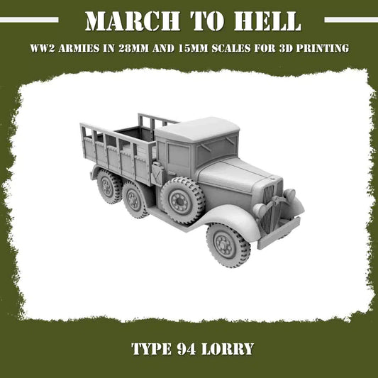 WW2 IMPERIAL JAPANESE ARMY (IJA) TYPE 94 LORRY | 3DBreed 15mm Wargaming Miniatures