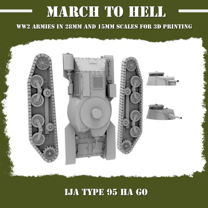 WW2 IMPERIAL JAPANESE ARMY (IJA) TYPE 95 HA GO | 3DBreed 15mm Wargaming Miniatures
