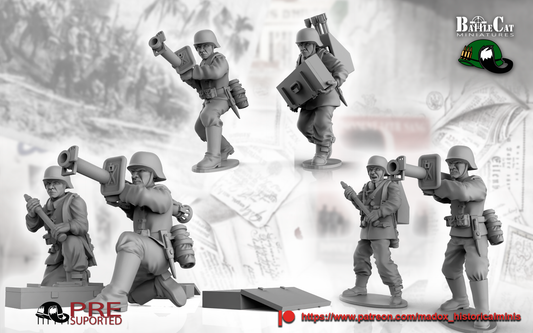 WW2 German Luftwaffe Panzerschreck Teams | Battlecat 28mm Historical Wargaming Miniatures Role Playing Miniatures