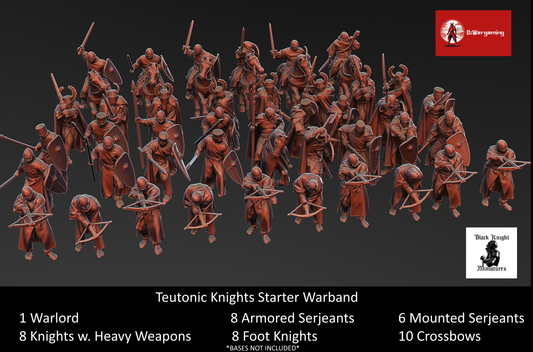 Teutonic Knights Starter Warband | Black Knight Miniatures 28mm Historical Wargaming Miniatures Role Playing Miniatures
