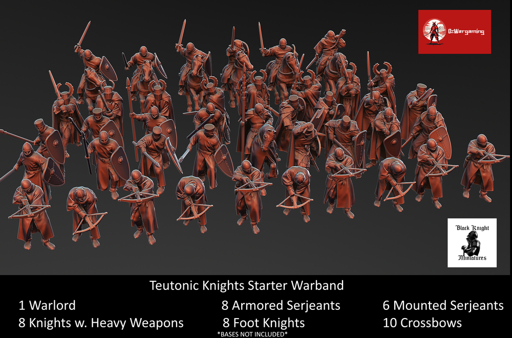 Teutonic Knights Starter Warband | Black Knight Miniatures 28mm Historical Wargaming Miniatures