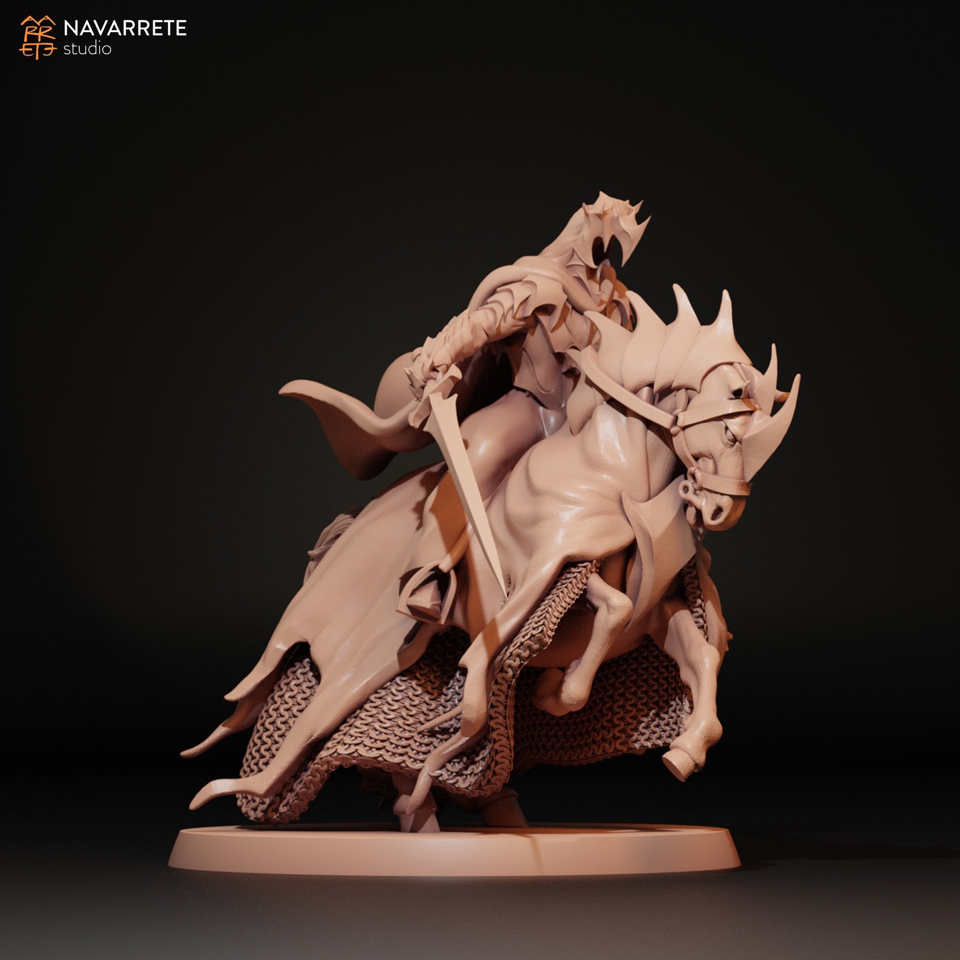 Dark Lieutenant Foot and Mounted | Navarrete Studios 25mm Fantasy Wargaming Miniatures
