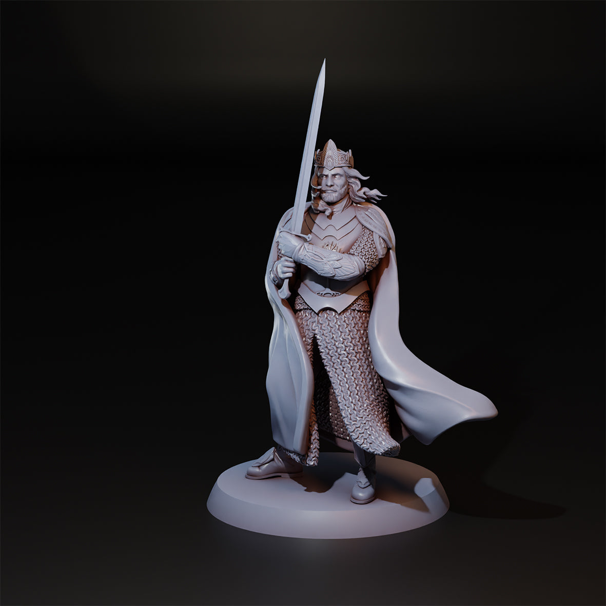 The King Foot and Mounted | Navarrete Studios 25mm Fantasy Wargaming Miniatures