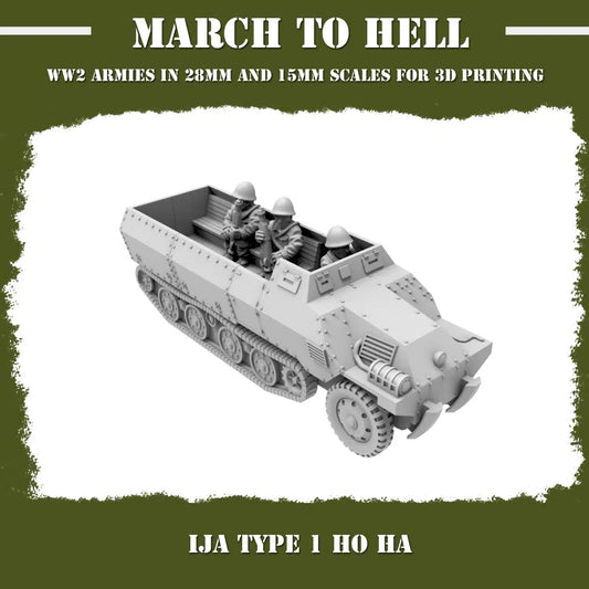 WW2 IMPERIAL JAPANESE ARMY (IJA) TYPE 1 HO HA | 3DBreed 15mm Wargaming Miniatures