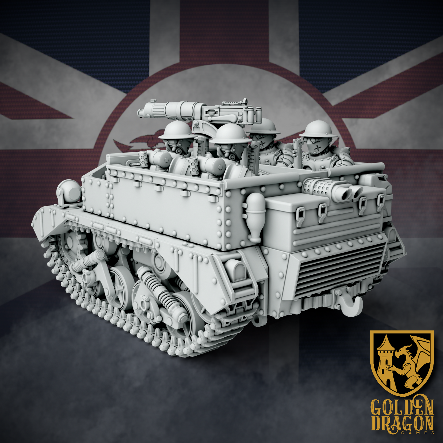 British Empire Universal Carrier Mk. XI ’Kay’ & ’Draig’ | Golden Dragon Games Weird WW2 Role Playing Miniatures