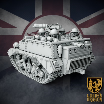 British Empire Universal Carrier Mk. XI ’Kay’ & ’Draig’ | Golden Dragon Games Weird WW2 Role Playing Miniatures