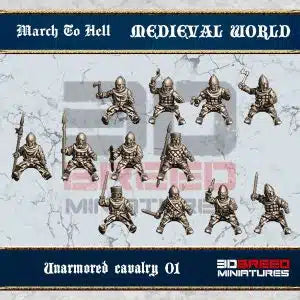 Medieval West European Unarmoured Cavalry | 3DBreed 15mm Wargaming Miniatures Role Playing Miniatures
