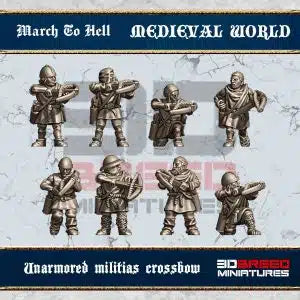 Medieval West European Crossbow Militia | 3DBreed 15mm Wargaming Miniatures Role Playing Miniatures