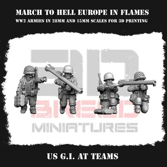 WW2 US G.I. AT TEAMS | 3DBreed 15mm Wargaming Miniatures