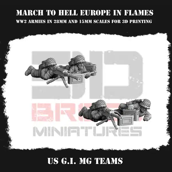 WW2 US G.I. MG TEAMS | 3DBreed 15mm Wargaming Miniatures