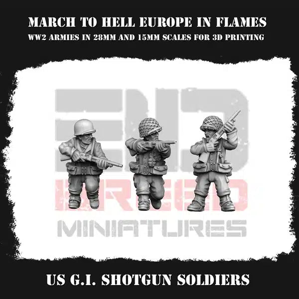 WW2 US G.I. TRENCHGUN | 3DBreed 15mm Wargaming Miniatures