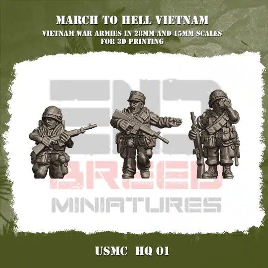VIETNAM WAR USMC VIETNAM HQ | 3DBreed 15mm Wargaming Miniatures