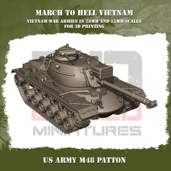 VIETNAM WAR US ARMY VIETNAM M48 | 3DBreed 15mm Wargaming Miniatures