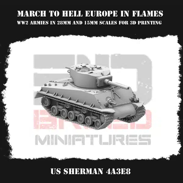 WW2 US G.I. WINTER SHERMAN 4A3E8 | 3DBreed 15mm Wargaming Miniatures