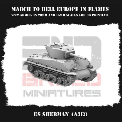 WW2 US G.I. WINTER SHERMAN 4A3E8 | 3DBreed 15mm Wargaming Miniatures