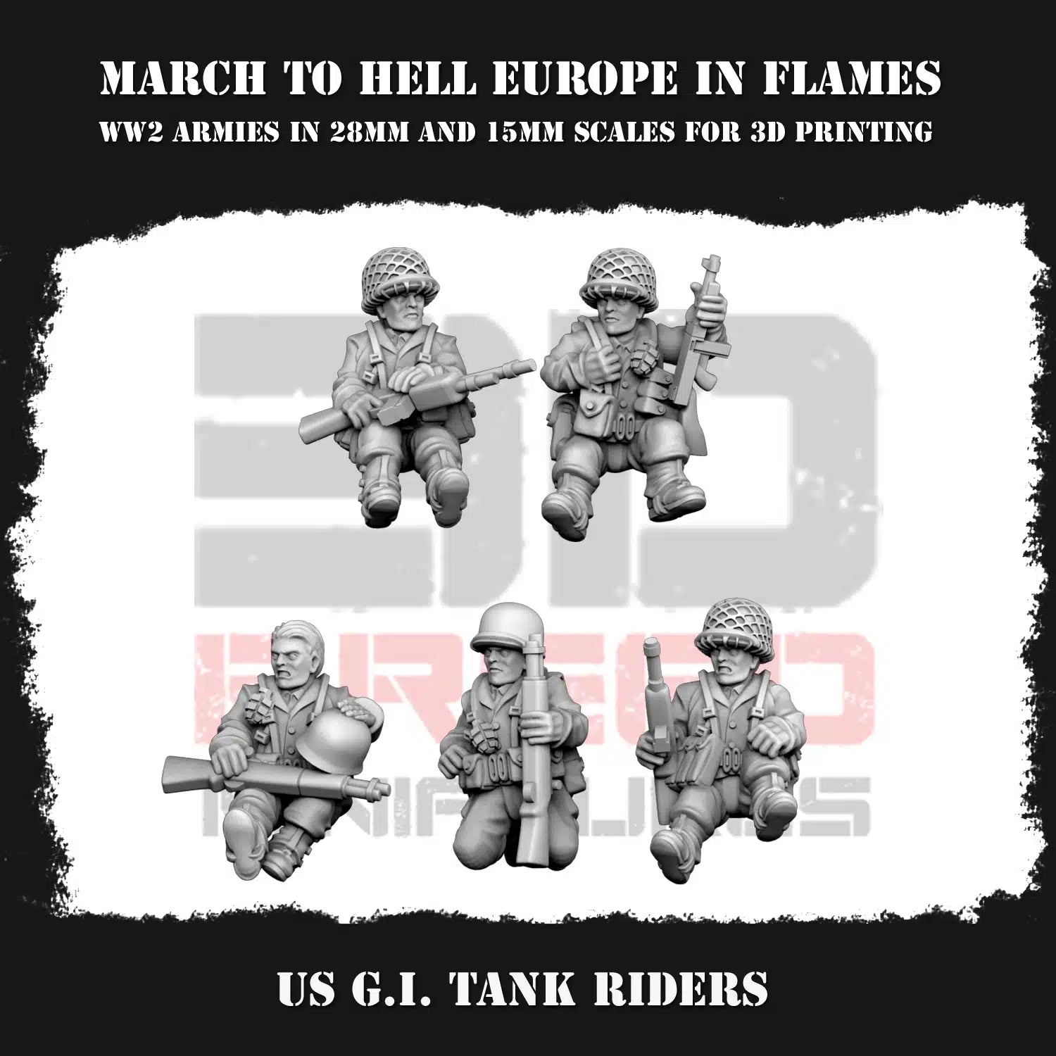 WW2 US TANK RIDERS | 3DBreed 15mm Wargaming Miniatures – OzWargaming