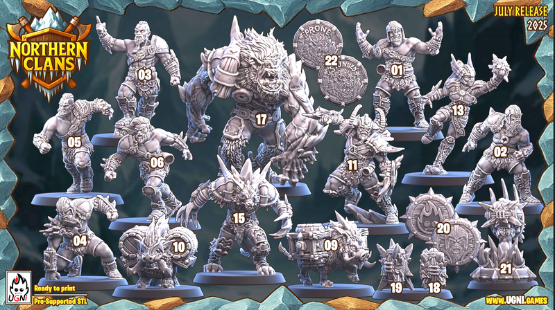 Northern Clans Fantasy Football Team | Ugni Miniatures