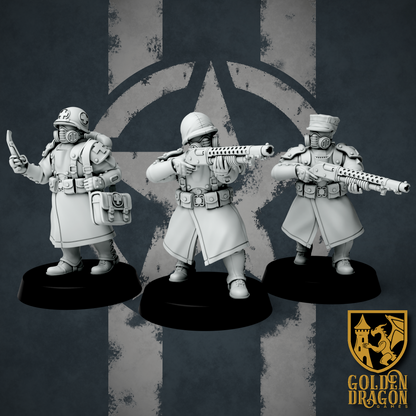United States of America Veteran Infantry and Command | Golden Dragon Games Weird WW2 Role Playing Miniatures