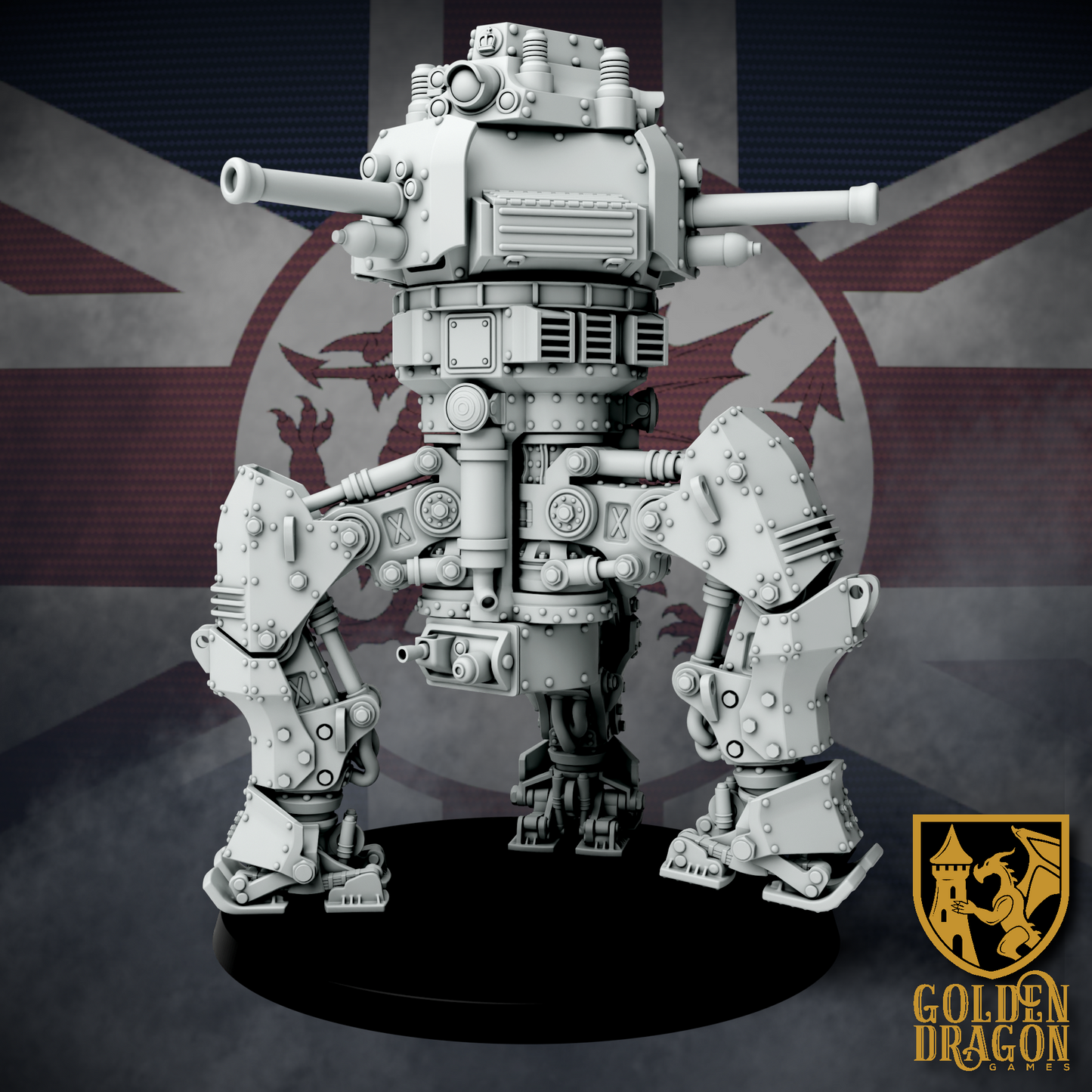 British Empire Mk. III ’’Vortimer’’ Autonomous Reconnaissance Tripod | Golden Dragon Games Weird WW2 Role Playing