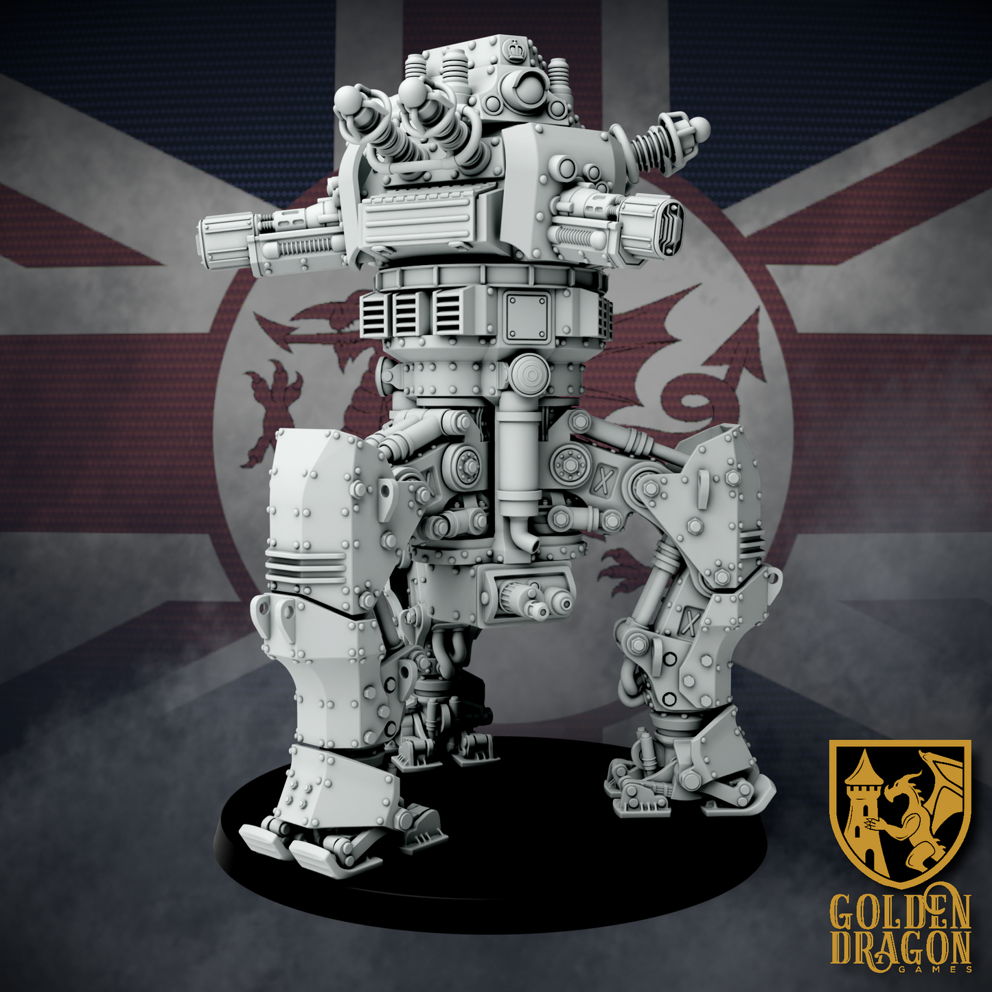 British Empire Mk. III ’’Vortimer’’ Autonomous Reconnaissance Tripod | Golden Dragon Games Weird WW2 Role Playing