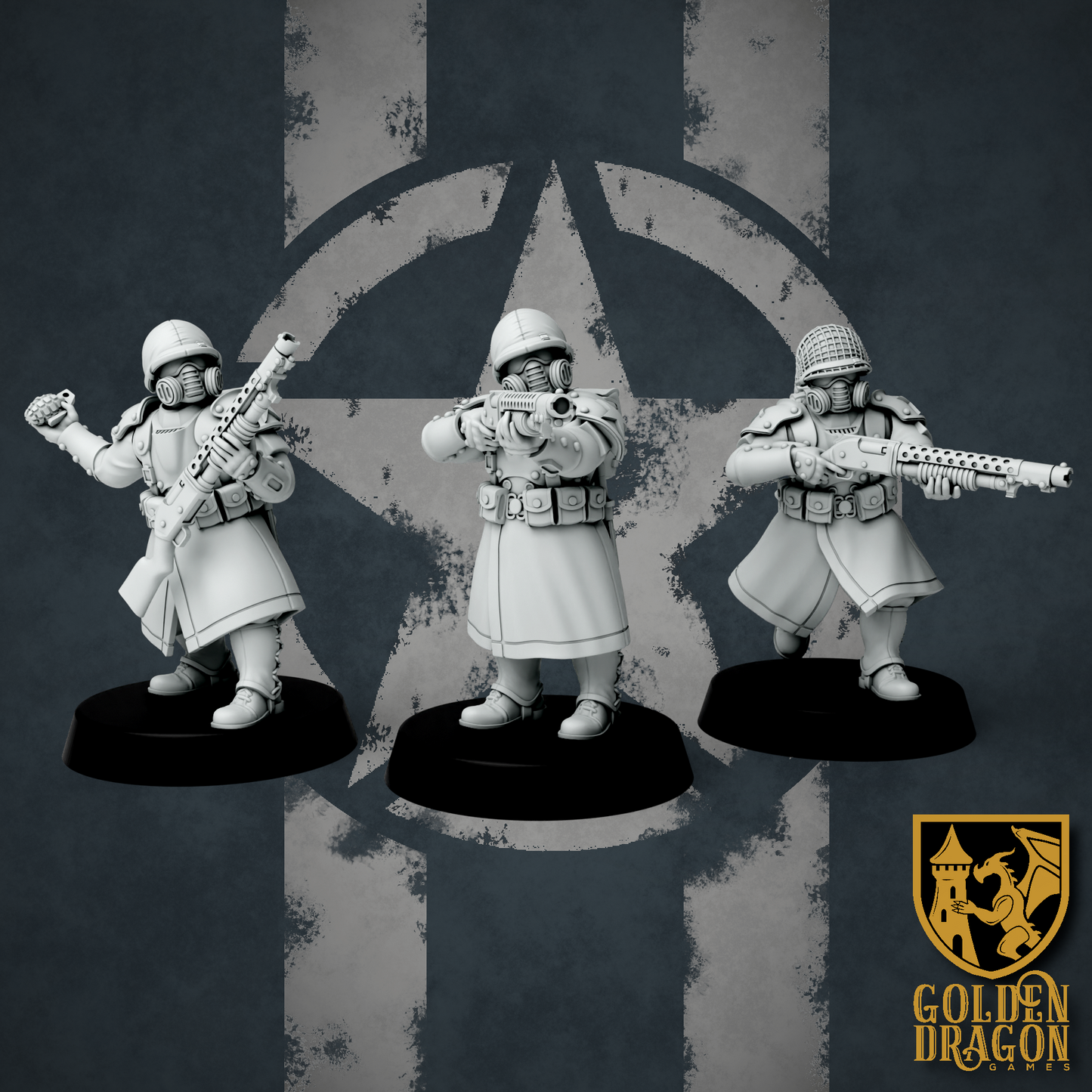 United States of America Veteran Infantry and Command | Golden Dragon Games Weird WW2 Role Playing Miniatures