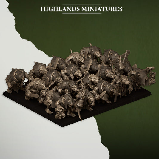 Vermin Acolytes | Highlands Miniatures 28/32mm Fantasy Wargaming Miniatures Role Playing Miniatures