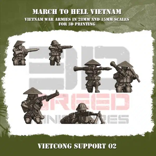 VIETNAM WAR VIETCONG SUPPORT 02 | 3DBreed 15mm Wargaming Miniatures