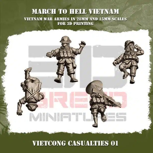 VIETNAM WAR VIETCONG CASUALTIES | 3DBreed 15mm Wargaming Miniatures