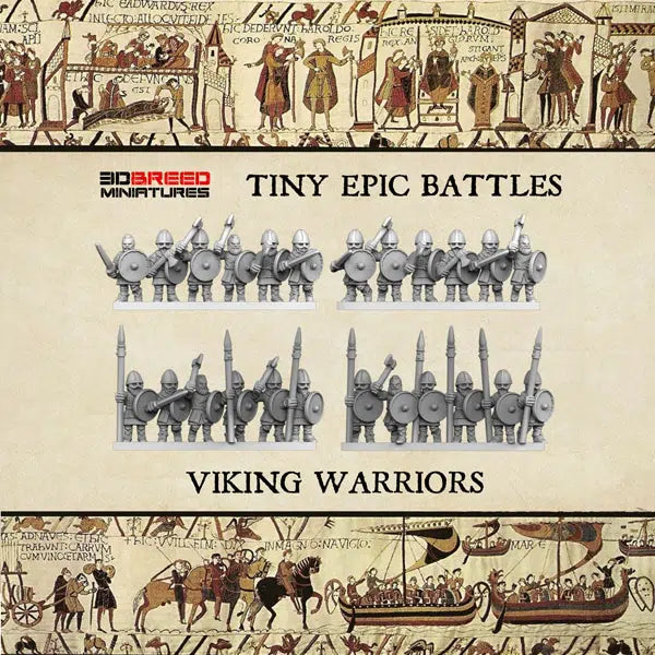 Viking Warriors | 3DBreed 10mm Wargaming Miniatures Role Playing Miniatures
