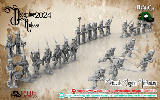 Napoleonic French Vistula Legion Infantry | Battlecat 28mm Historical Wargaming Miniatures Role Playing Miniatures