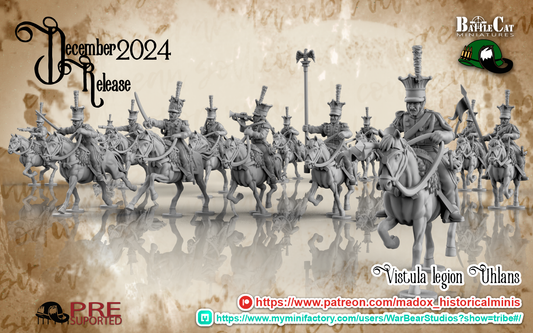 Napoleonic French Vistula Legion Uhlans | Battlecat 28mm Historical Wargaming Miniatures Role Playing Miniatures