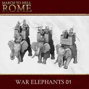 Carthaginian War Elephants | 3DBreed 15mm Wargaming Miniatures Role Playing Miniatures