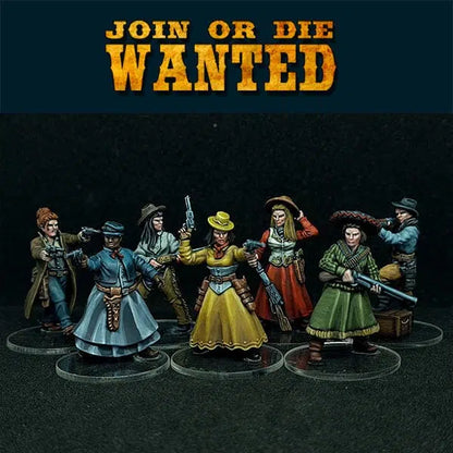 JOIN OR DIE WANTED WOMEN GANG | 3D Breed 28mm Wild West Wargaming Miniatures