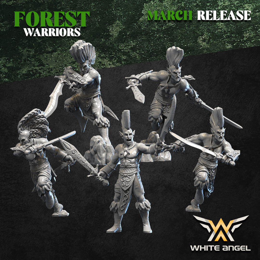 Forest Elves Forest Dancers | White Angel 28/32mm Fantasy Wargaming Miniatures Role Playing Miniatures