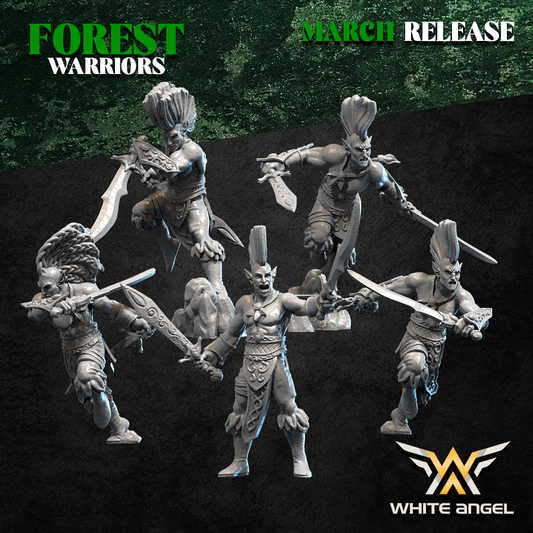 Forest Elves Forest Dancers | White Angel 28/32mm Fantasy Wargaming Miniatures Role Playing Miniatures
