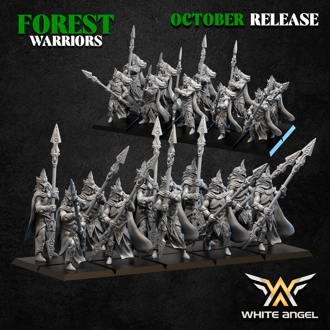 Forest Elves Forest Guardians | White Angel 28/32mm Fantasy Wargaming Miniatures Role Playing Miniatures