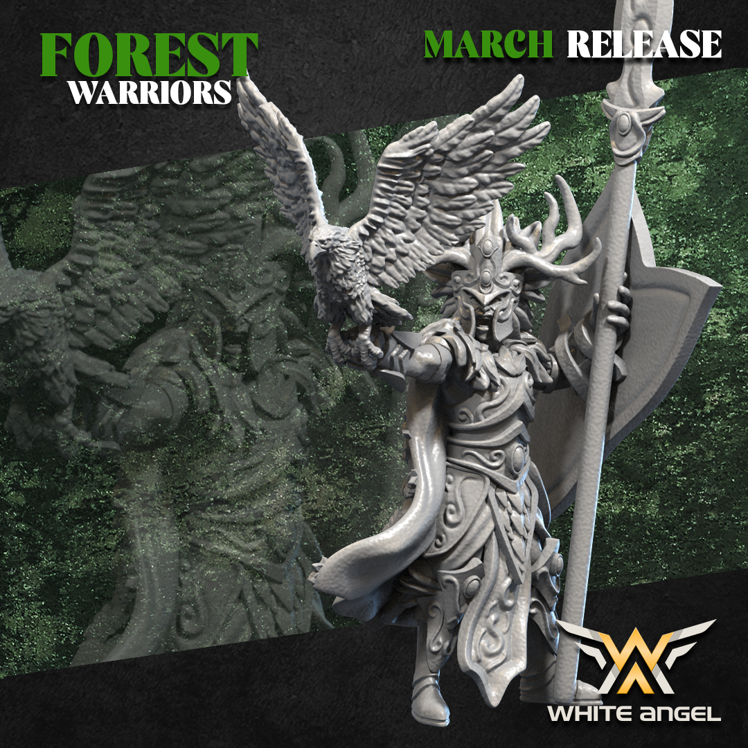 Forest Elves Lord on Foot | White Angel 28/32mm Fantasy Wargaming Miniatures Role Playing Miniatures