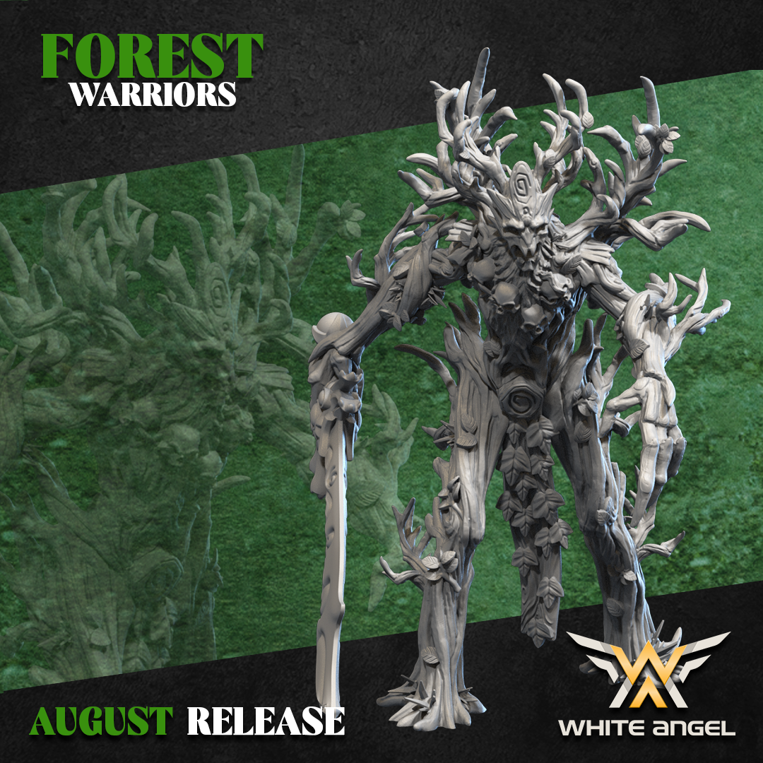 Forest Elves Tree Warrior | White Angel 28/32mm Fantasy Wargaming Miniatures Role Playing Miniatures