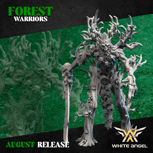 Forest Elves Tree Warrior | White Angel 28/32mm Fantasy Wargaming Miniatures Role Playing Miniatures